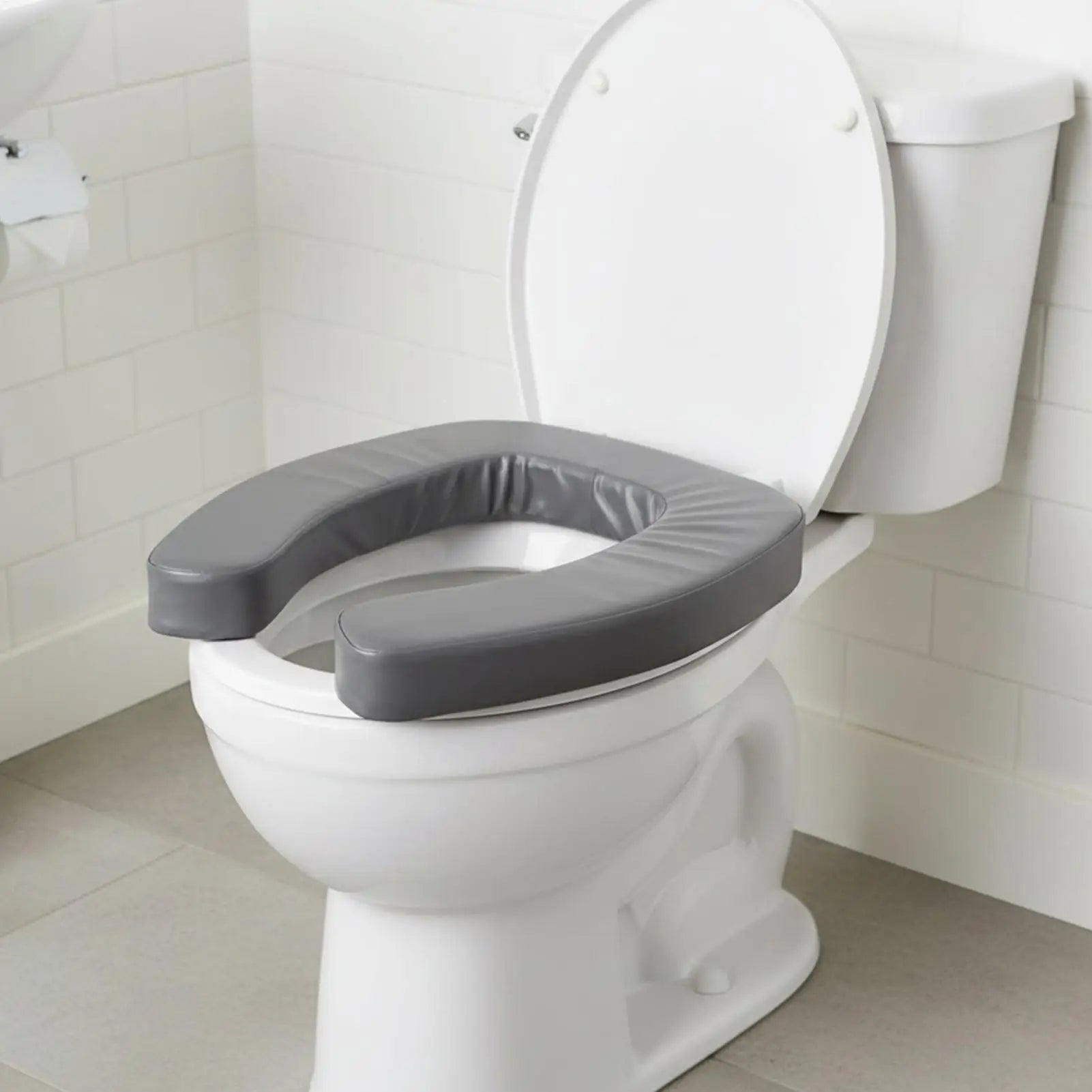 Toilet Seat Riser Ergonomic Portable Assistance Non-slip Padded Lift Qme