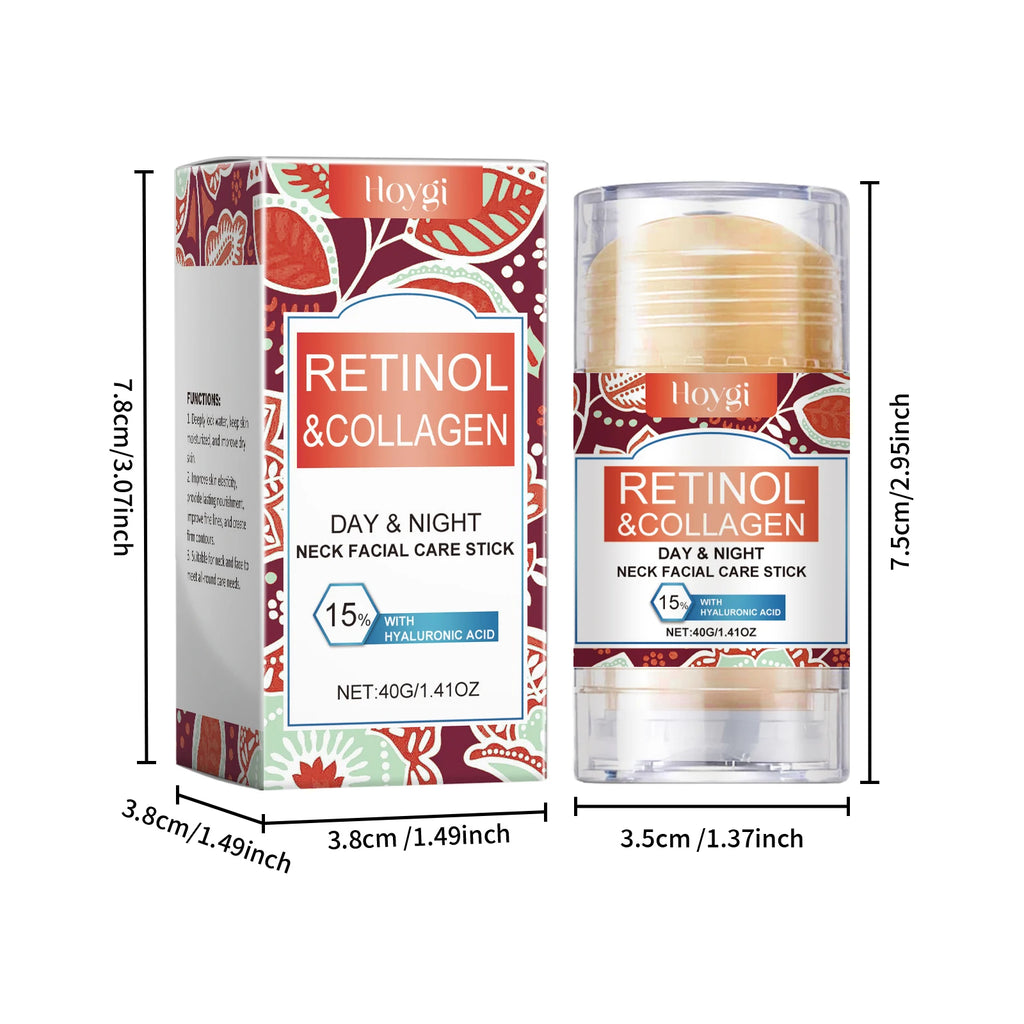 Retinol & Collagen Neck Cream Firming Moisturizing Anti Wrinkle Lifting Face Cream Stick Tightening Nourishing Neck Skin Care Qme 40g Boxed