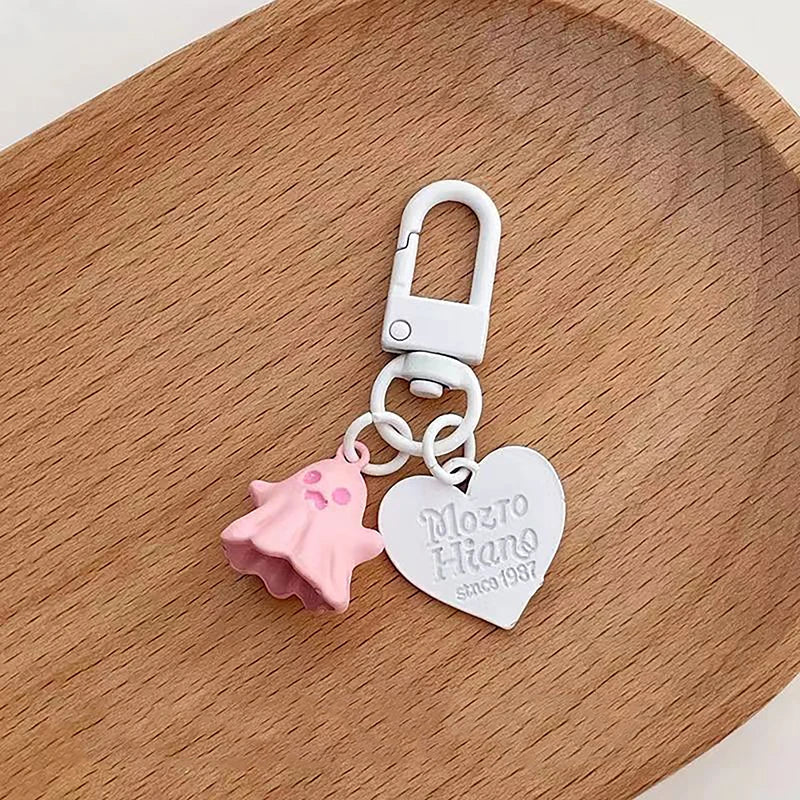 Cartoon Halloween Ghost Keychain Bag Keyring Pendant Mini Doll Girls Birthday Gift Toy Qme