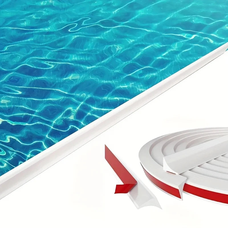 1 self-adhesive silicone waterproof strip for kitchens and bathrooms, suitable for countertops, cabinets, and sink edges Qme