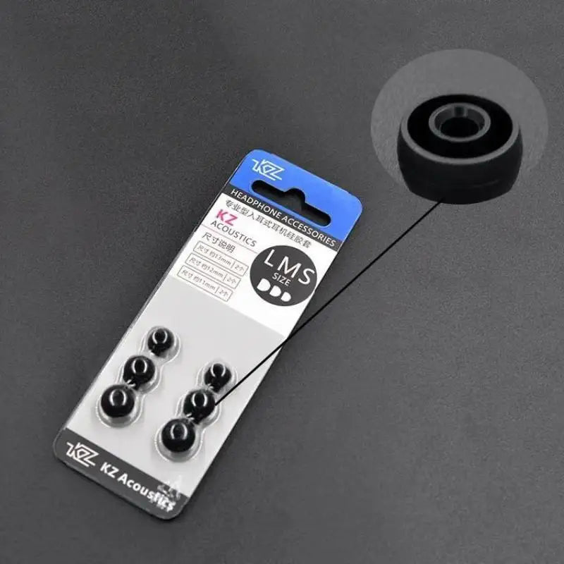 Replacement Earpads KZ In-ear Earphones 3 Pairs Silicone L M S Sizes Qme A3