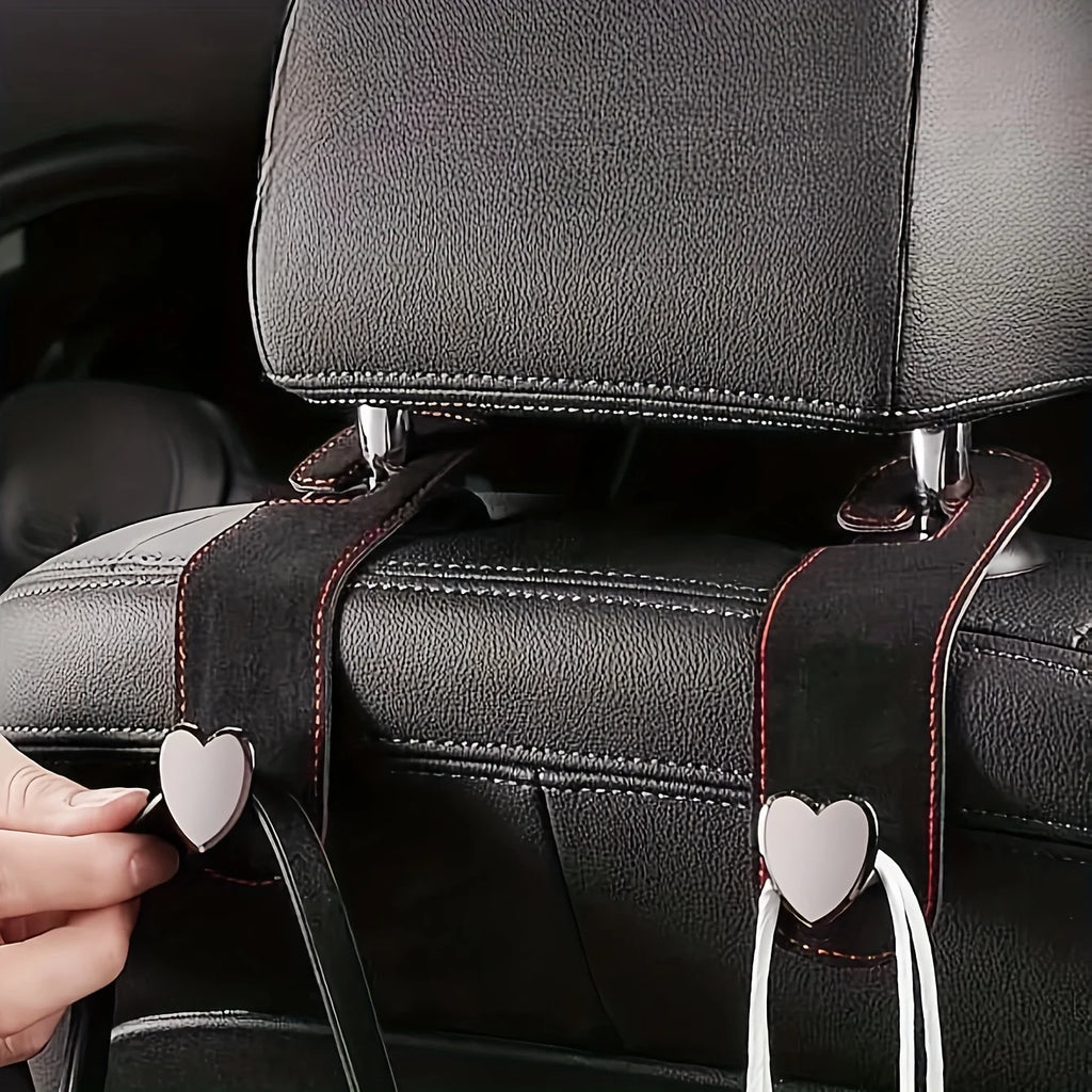 Cute heart-shaped vehicle storage pendant wallet bag, car interior seat backrest storage accessories, SUV sedan universal Qme