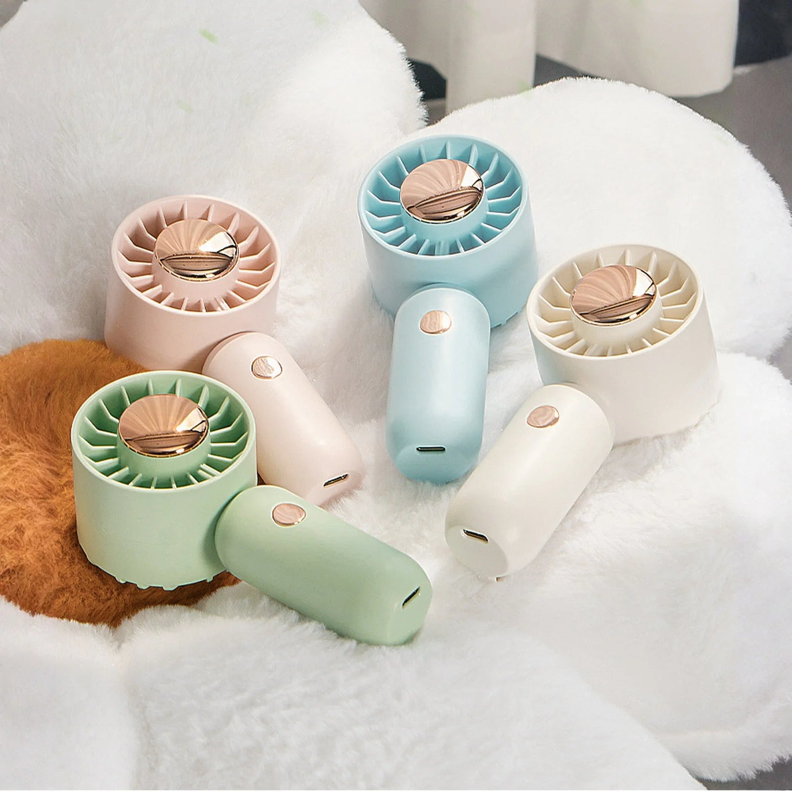 Small Outdoor Portable Handheld Fan Powerful Wind High Speed Fan New Solid Color Mini Fan Summer Daily Essential Products Qme