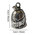 Decorative Motorcycle Bell Artistic Metal Charm Rose Design Bell with Symbolic Touch Rider Ornament for Good Energy Qme silver