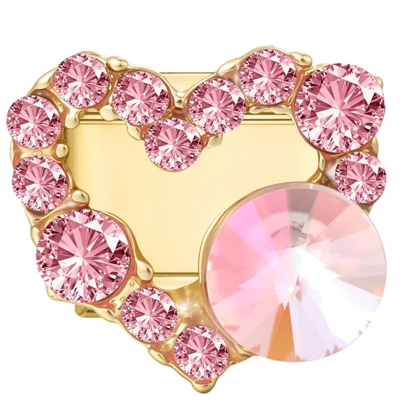 2026 Colorful Garland Flower Bird Luxury Pearl Zircon Gold Color Italian Link Fit 9mm Stainless Steel Charm Jewelry DIY Bracelet Qme Style 16