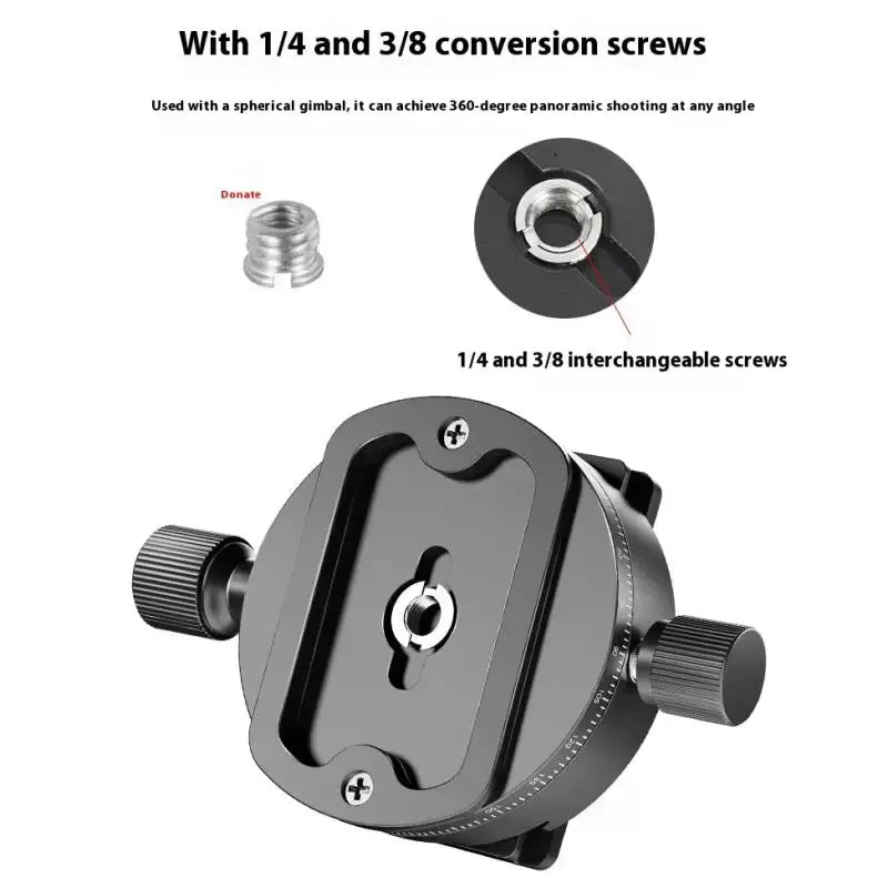 QJ-08 QJ-08S 360 Panoramic Rotating Quick Release Plate Clamp Tripod Qme