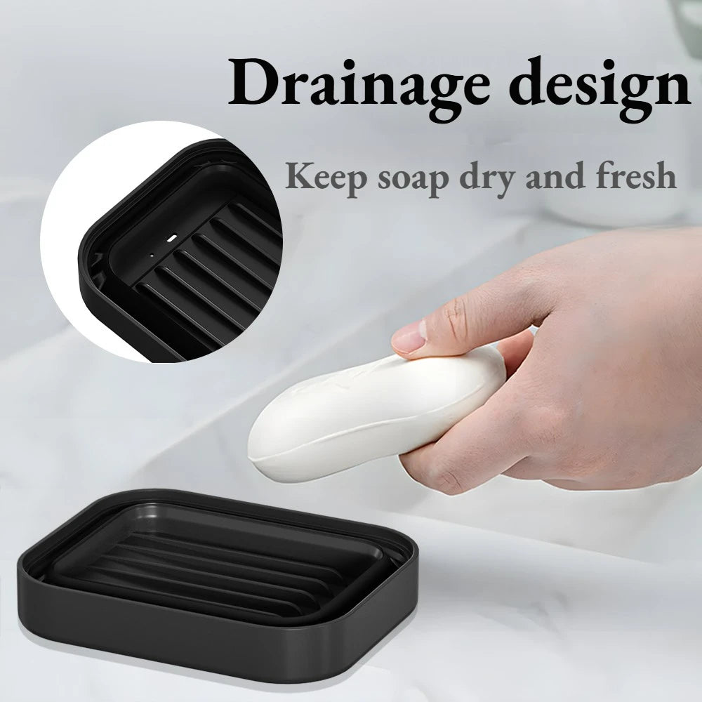 1 Silicone Soap Storage Box Foldable Exhaust Hole Anti Slip Portable Qme