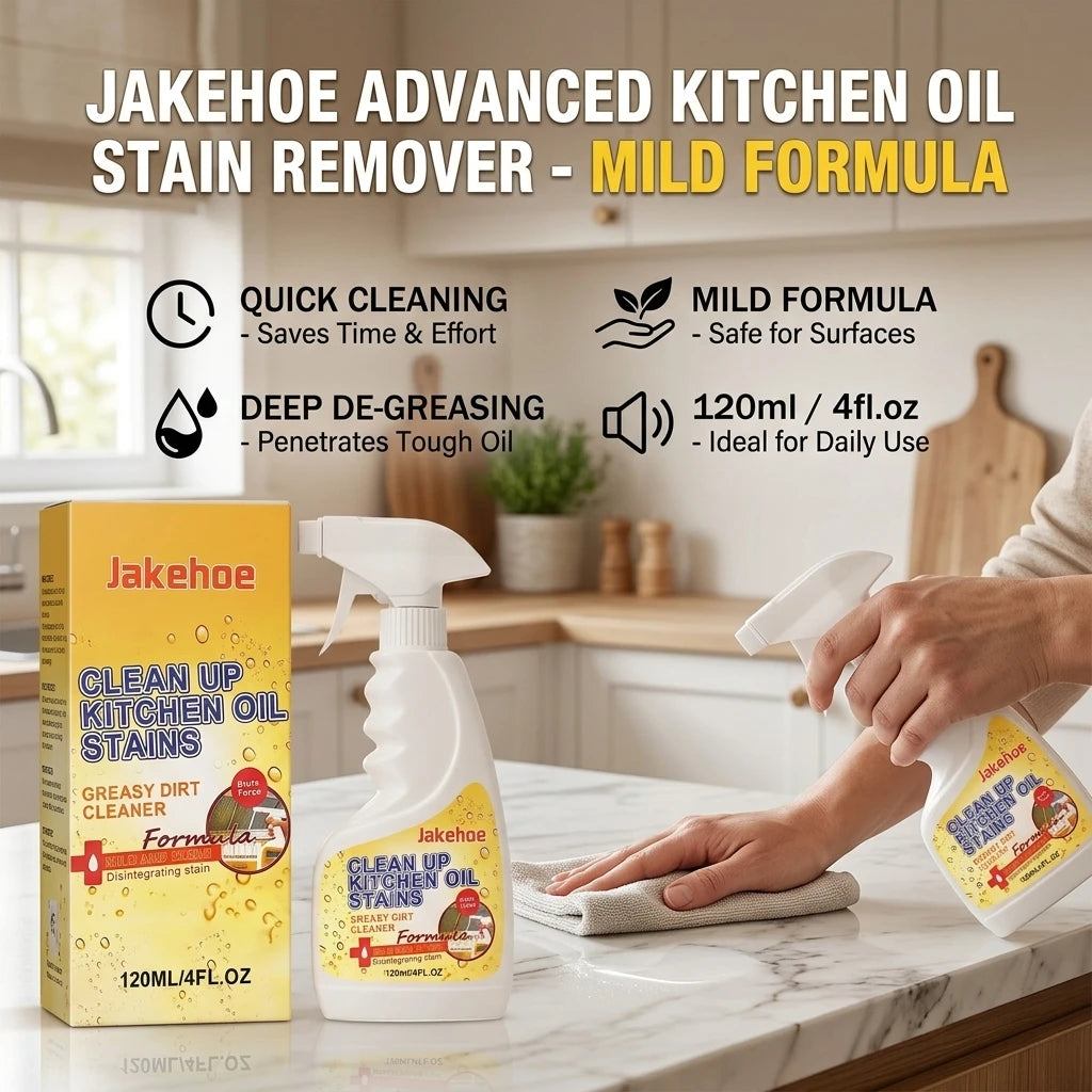 Kitchen Grease Stain Remover Spray Dissolve Caked Cooking Grease Remove Food Residue Fast-Acting Multi-surface Gentle Degreaser Qme