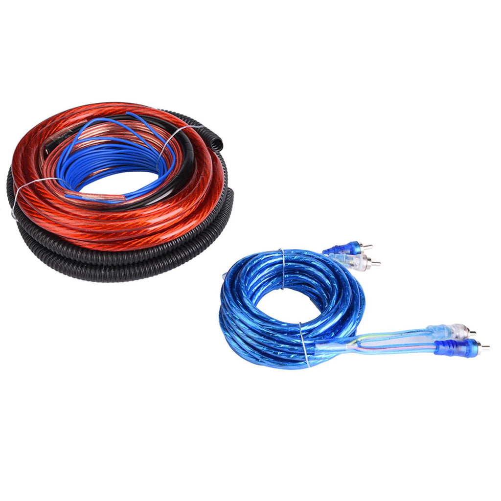 Block Blue 2800W High Density 4 Guage ABS Plastic Metal Audio Amplifier Wire Kit for Car Qme