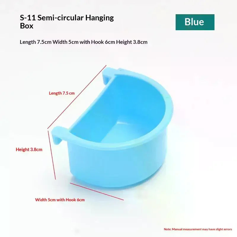 5pcs Bird Food Feeding Dish Easy To Install Bird Cage Feeder Bowl For Small Animals Budgie Parrot Parakeets Lovebirds Qme