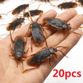 5-50Pcs Halloween gadget Plastic Cockroaches Joke Decoration Props Rubber Toy Gags Practical Jokes Toys Plastic Bugs Cockroach Qme Cockroach-20pcs