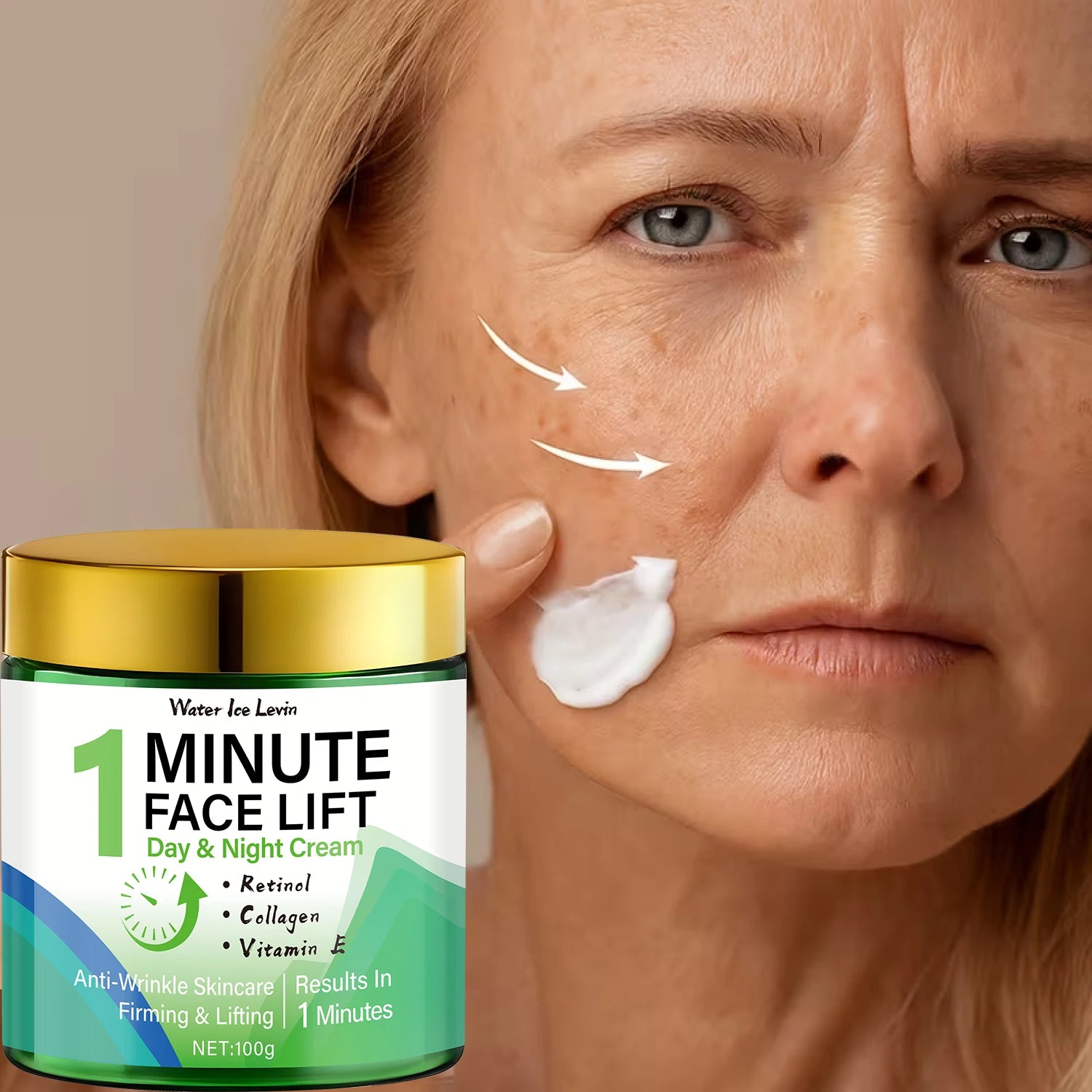 Minute Face Lift Day & Night Cream with Retinol & Collagen for Instant Firming & Deep Moisture. Qme