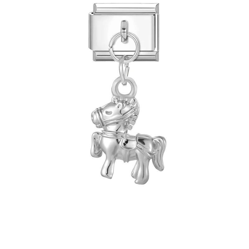 2026 Fashion Sliver Sunflowers Pendant Italian Charm Link Fit