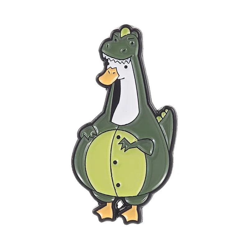 Cartoon Cute Funny Duck Metal Enamel Badge Lovely Little Animal Lapel Pin Brooch Decor for Jeans Coat Hat Bag Collectible Gift Qme style1