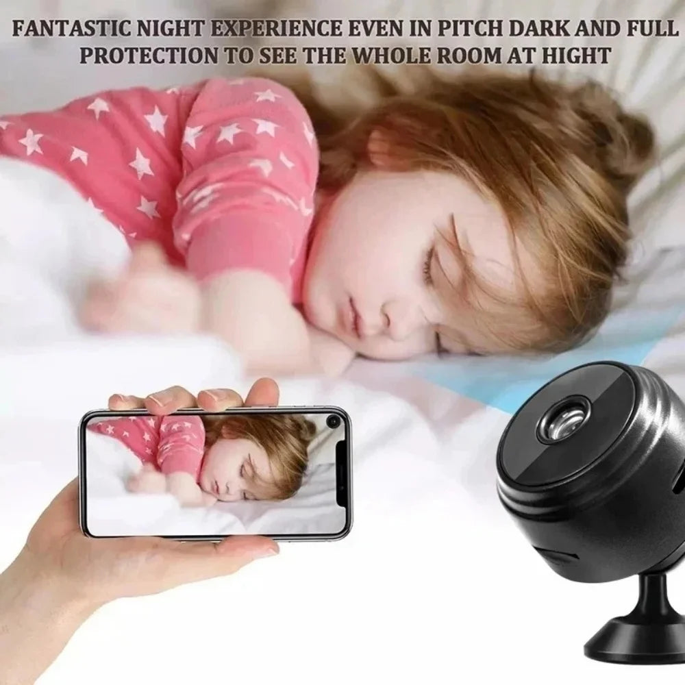 A9 WiFi Security Camera Wireless Surveillance Camcorder Infrared Night Vision Motion Detection Remote Video Monitor Smart Home Qme