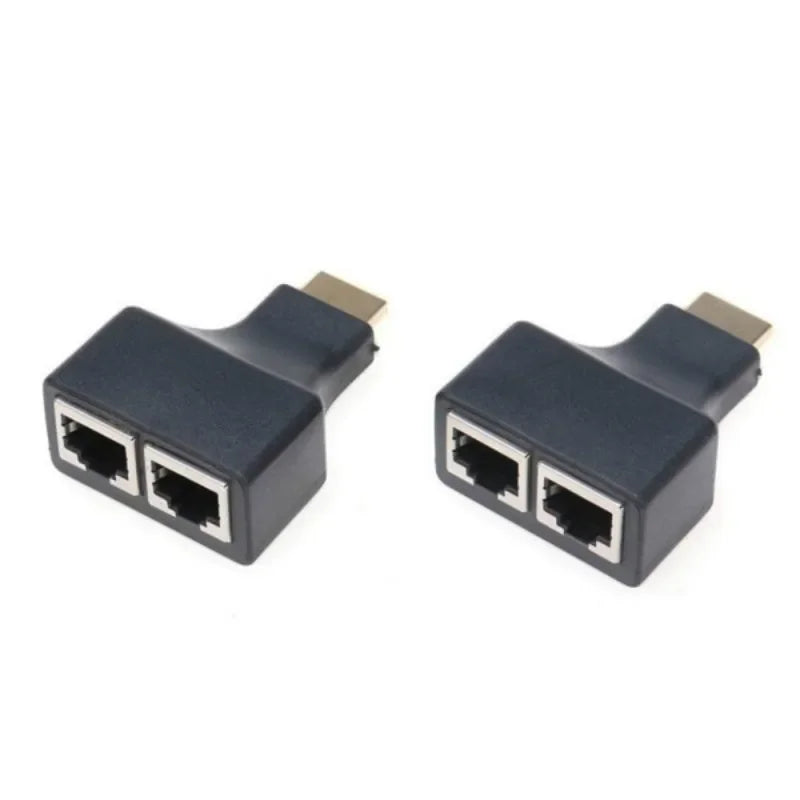 ESCAM HDMI-compatible Over RJ45 CAT5e CAT6 UTP LAN Ethernet Balun Extender Repeater - 1080p3D HD Dropshipping Qme