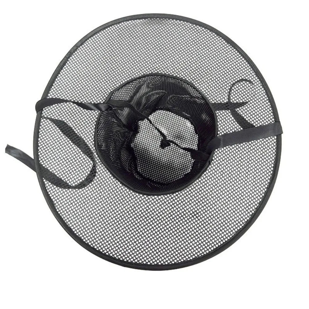 Lightweight Traditional Korean Gat Hat Black Mesh Wide Brim Flat Topper Hat Square Top UV Protection Joseon Dynasty Hat Qme
