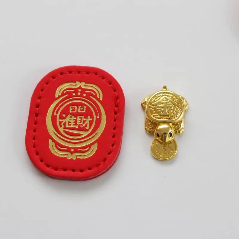 Fengshui Lucky Turtle Wallet Charm Money-biting Turtleornaments Decor Qme A