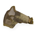 Tactical Lower Face Protective Mask for Hunting, Paintball, CS, Adjustable Military Tactical Protective Mesh Half Face Mask Qme 13