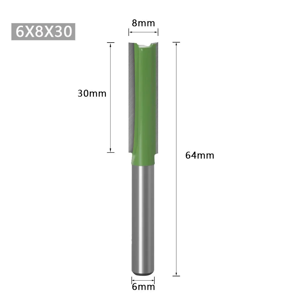 6MM Router Bits Shank 3 4 5 6 8 10 12mm Blade Diameter Double Flute Bit For Woodworking Milling Cutter Tool Qme E