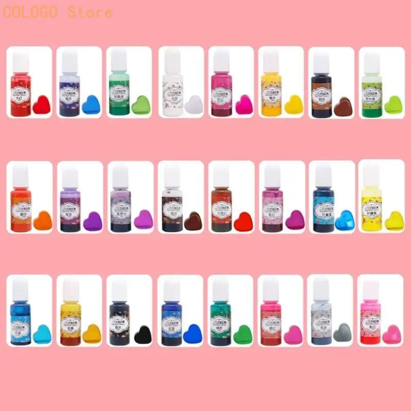 24 Epoxy Resin Pigment Kits Dye Colorant Liquid Each Jewelry Making Qme