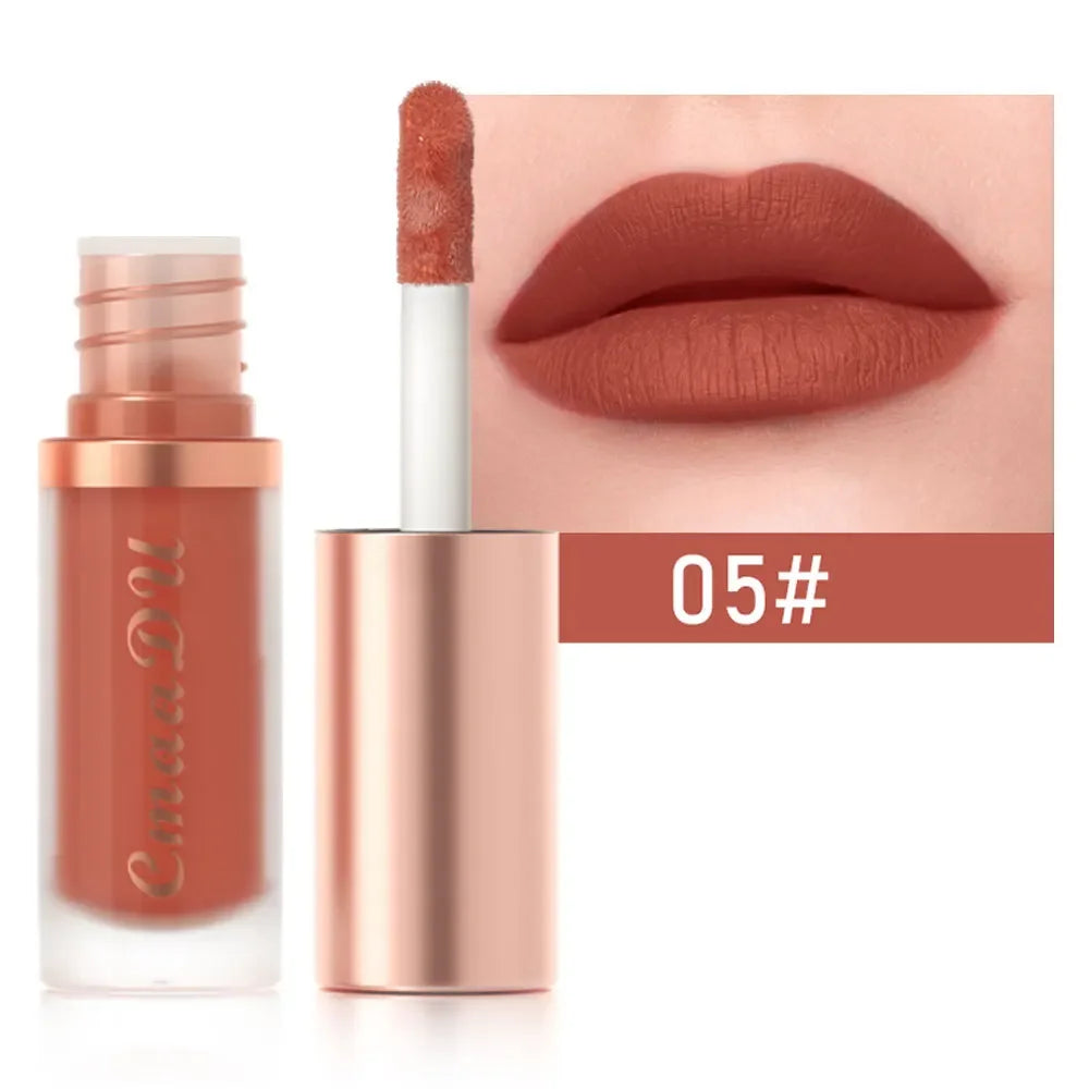 1pcs Waterproof Matte Velvet Lip Glaze Moisturizing Long Lasting Non-stick Cup Not Easy To Fade Lip Gloss Lipstick Makeup Qme 5
