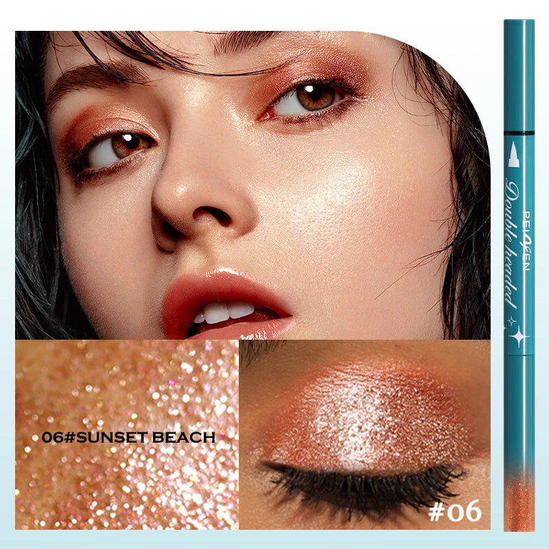 Double Head Waterproof Eyeliner Liquid Pen Lasting Development Not Qme 06SUNSET BEACH