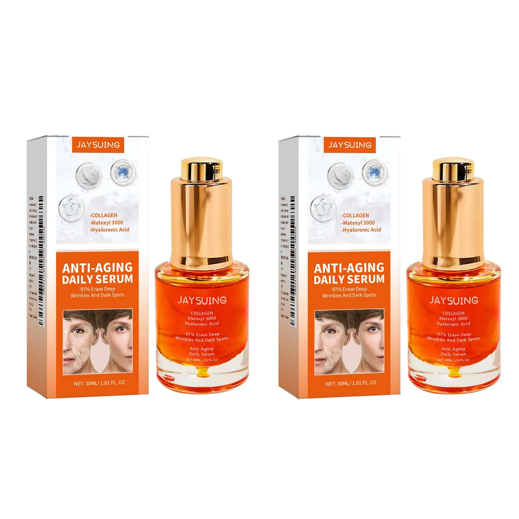 Collagen Firming Face Serum W-rinkles Removal Firming Lifting Anti A-ging Fade Fine Lines Essence Brighten Moisturizing Serum Qme 2Pcs 30ml Boxed