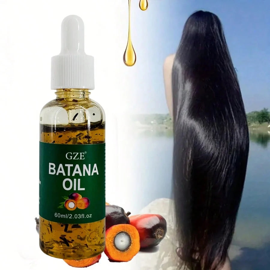 GZE Batana Oil for Stronger Hair - Eliminates Split Ends, Enhances Radiance & Nourishment for All Hair Types Qme