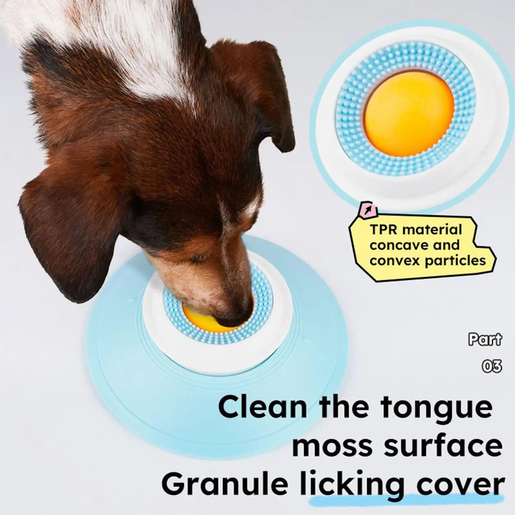 Pet Lick Mat Yogurt Licking Plate Slow Feeder For Dogs & Cats - Interactive Snack Bowl, Promotes Dental Health, Pet Licking Mats Qme