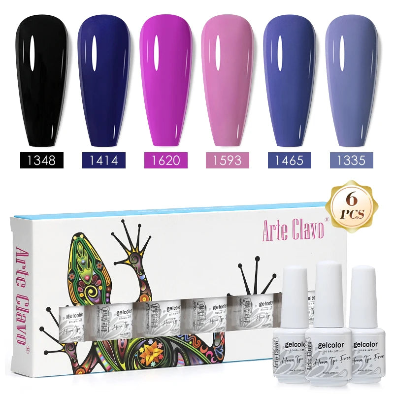 Arte Clavo Colourful Box Nail Gel Polish Semi Permanent UV Led