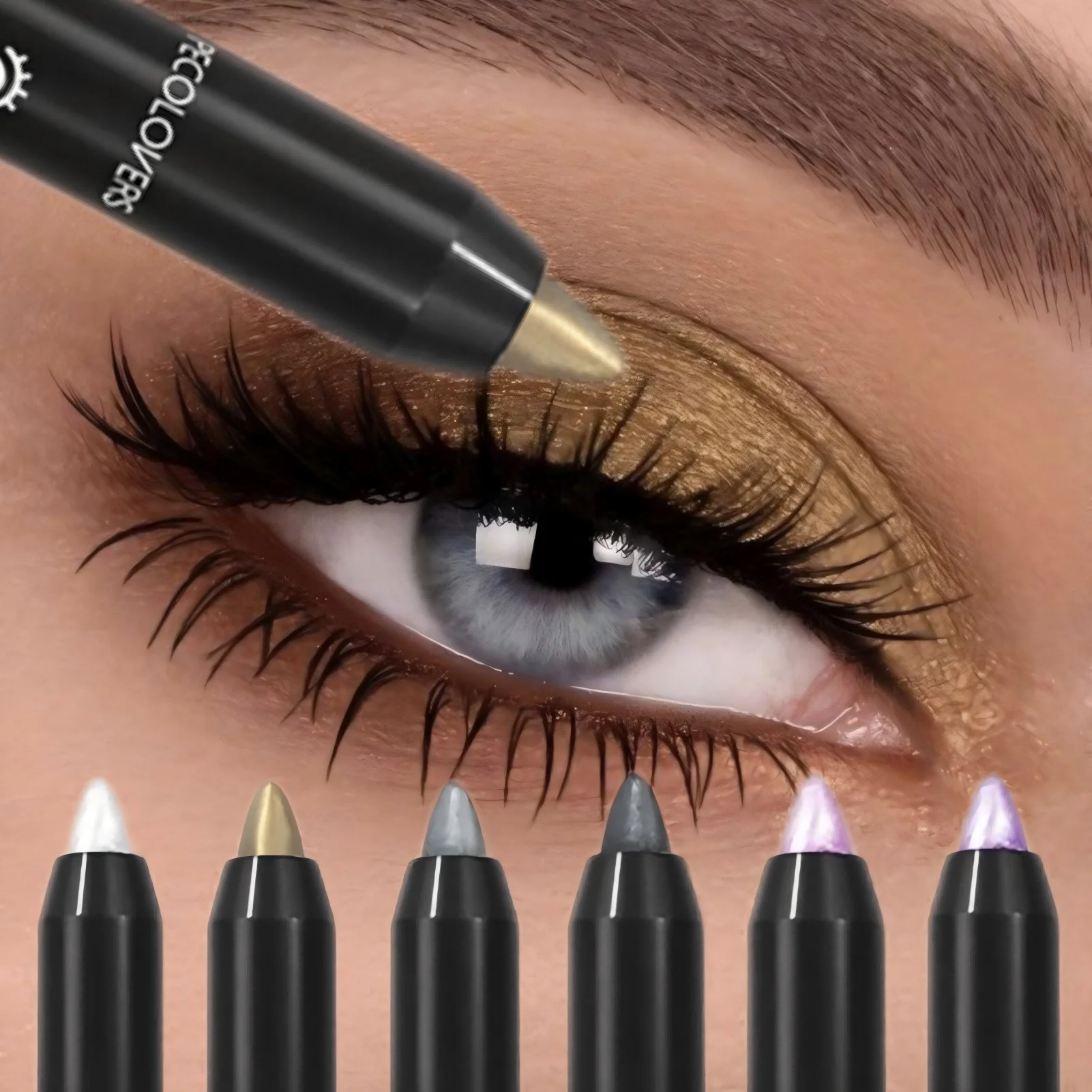 Dual-ended Design Shimmer Eyeshadow Stick Multiple Used Colors Qme