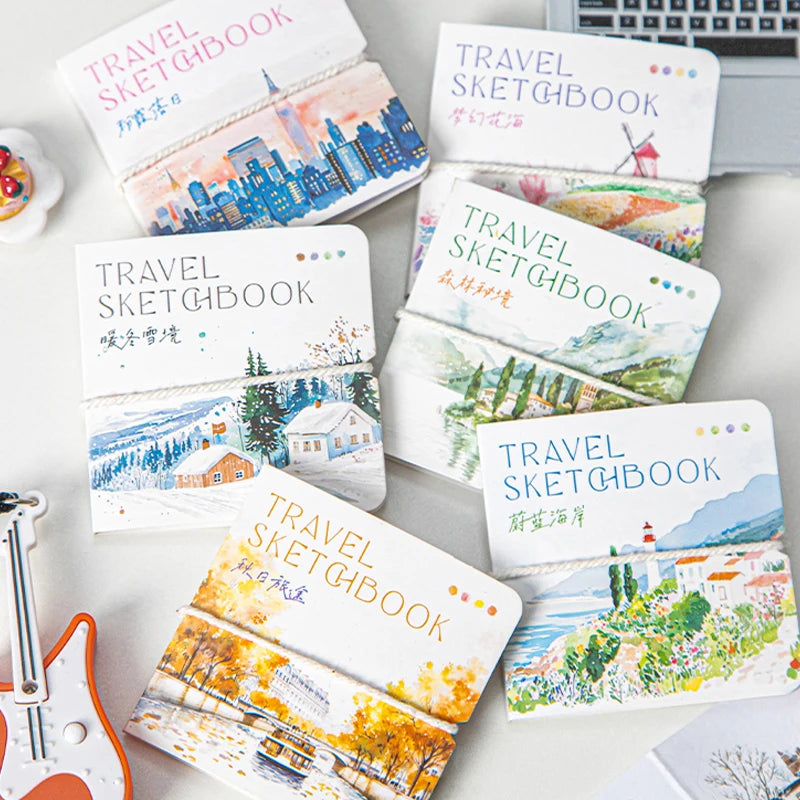 10 Sheets/Bag Travel Scrapbook Die-Cut Stickers for Planner Notebook DIY Phone Case Decoration Office Stationery Gift Qme