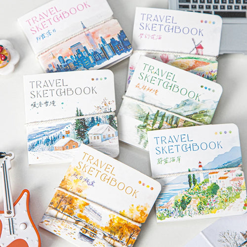10 Sheets/Bag Travel Scrapbook Die-Cut Stickers for Planner Notebook DIY Phone Case Decoration Office Stationery Gift Qme