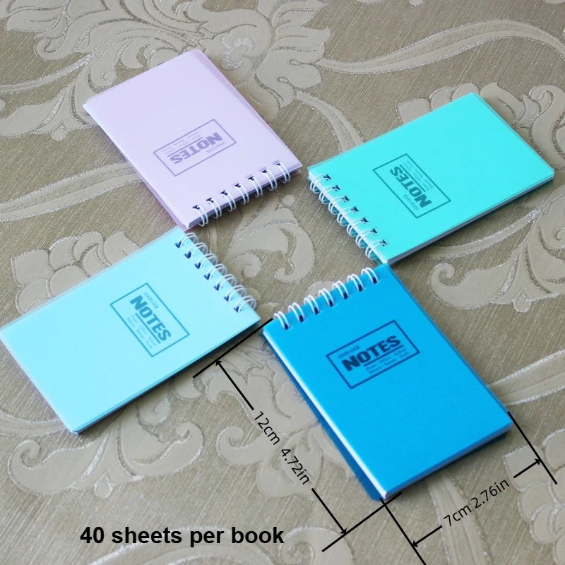 4pcs/8pcs/12pcs Mini Spiral Notebook Set, A7 Pocket Size Lined Notepads, Portable Memo Pads for Students & Office Qme