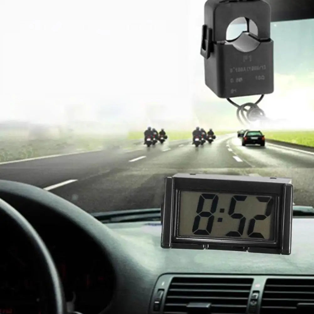 Car Digital Display Clock Self-adhesive Mini Truck Dashboard Large Qme