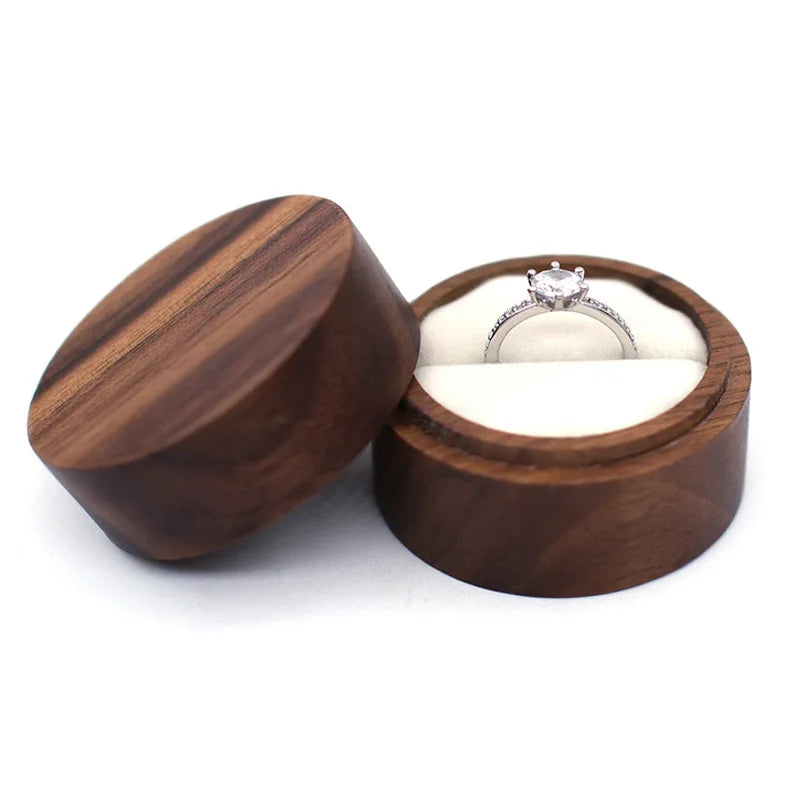 Premium Solid Wood Jewelry Organizer Black Walnut Display Earrings