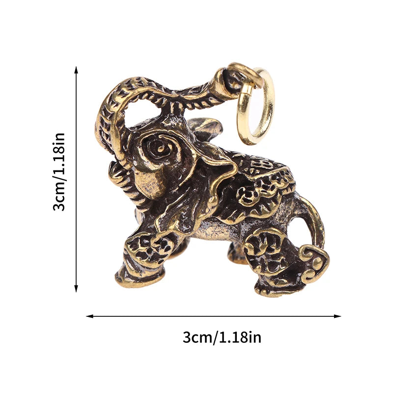 Chinese Wealth Texts Vintage Copper Animal Figurines Ornaments Solid Qme
