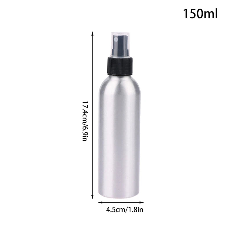 30 50 100 120 150 250 Empty Aluminum Spray Bottles Travel-size Qme 150ml Black