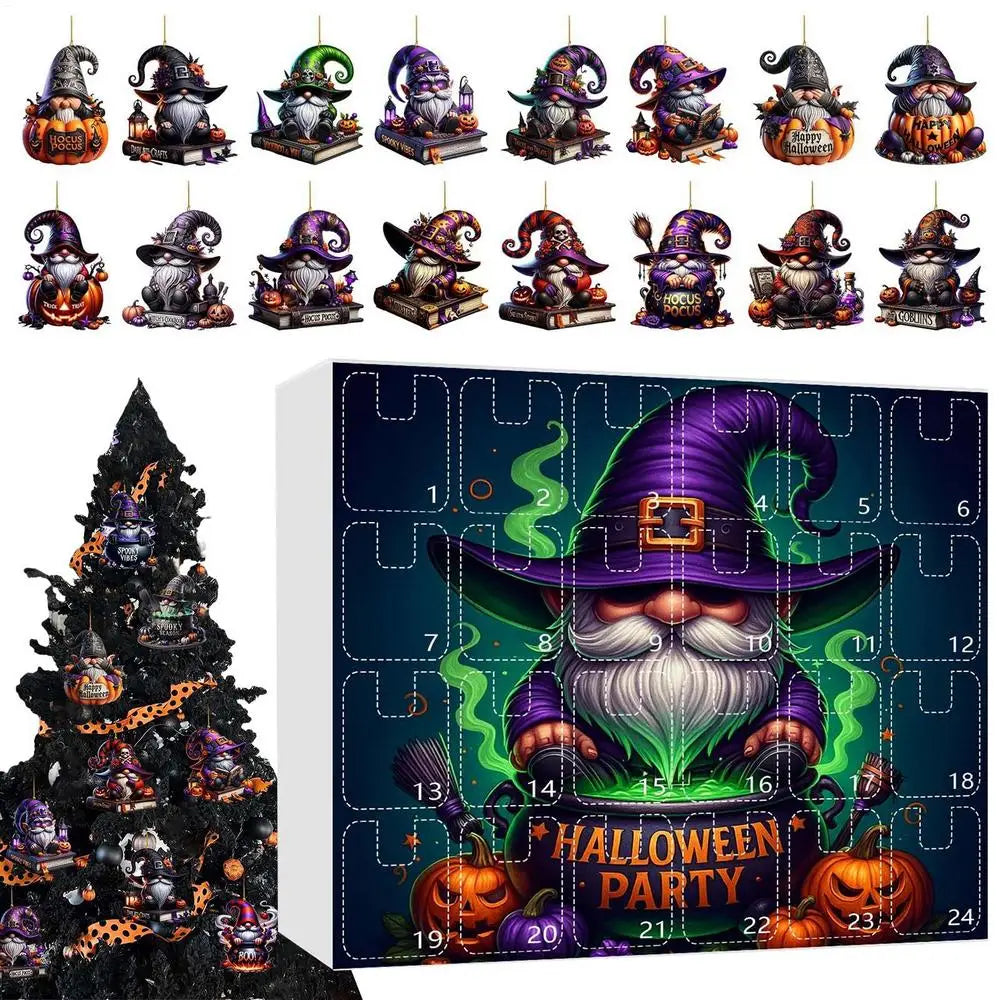 Halloween Countdown Calendar Advent 2D Acrylic Toy Figures Holiday Qme A China Mainland 24 DAYS