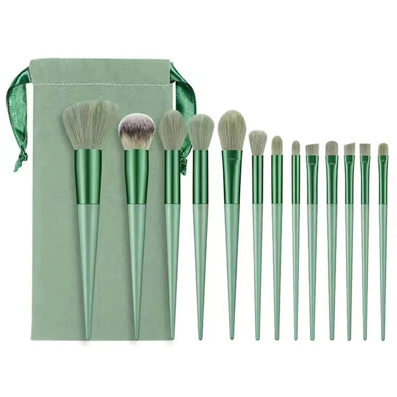 8 Fluffy Professional Makeup Brush Kabuki Eyeshadow Foundation Powder Qme