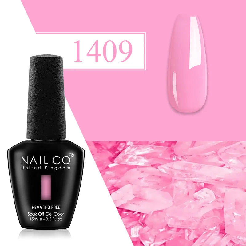 NAILCO Plum Gel Nail Polish Matte Coat Autumn Winter Semi Permanent