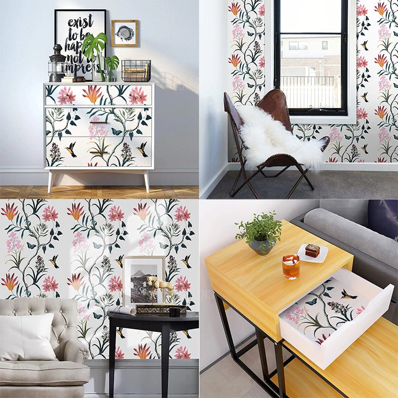Vintage Contact Paper Self Adhesive Removable Wallpaper Vinyl Film Qme