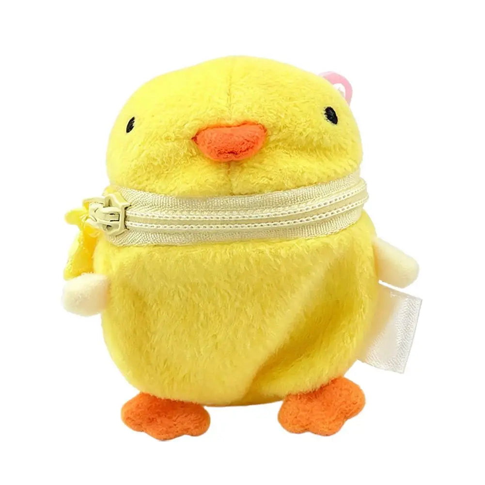 Keychain Bag Plush Coin Purse Charm Cartoon Doll Protective Case Qme chick
