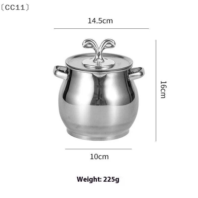 CC111 Oil Filter Pot Stainless Steel Lard Strainer Cooking Grease Qme