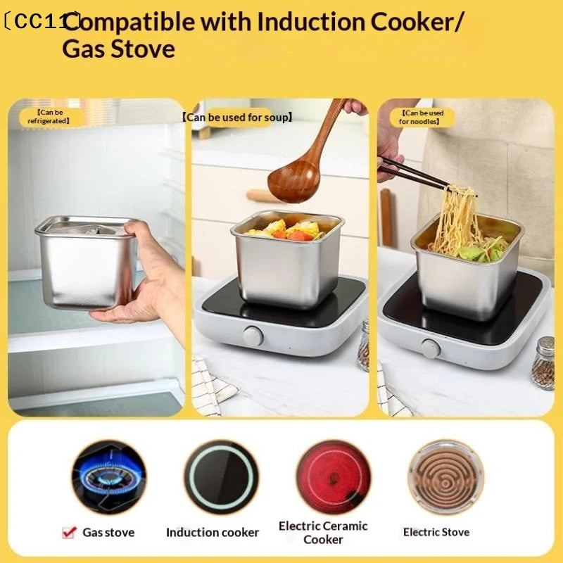 Stainless Steel Tank Box Cover Kitchen Oil Basin Square Barrel Qme
