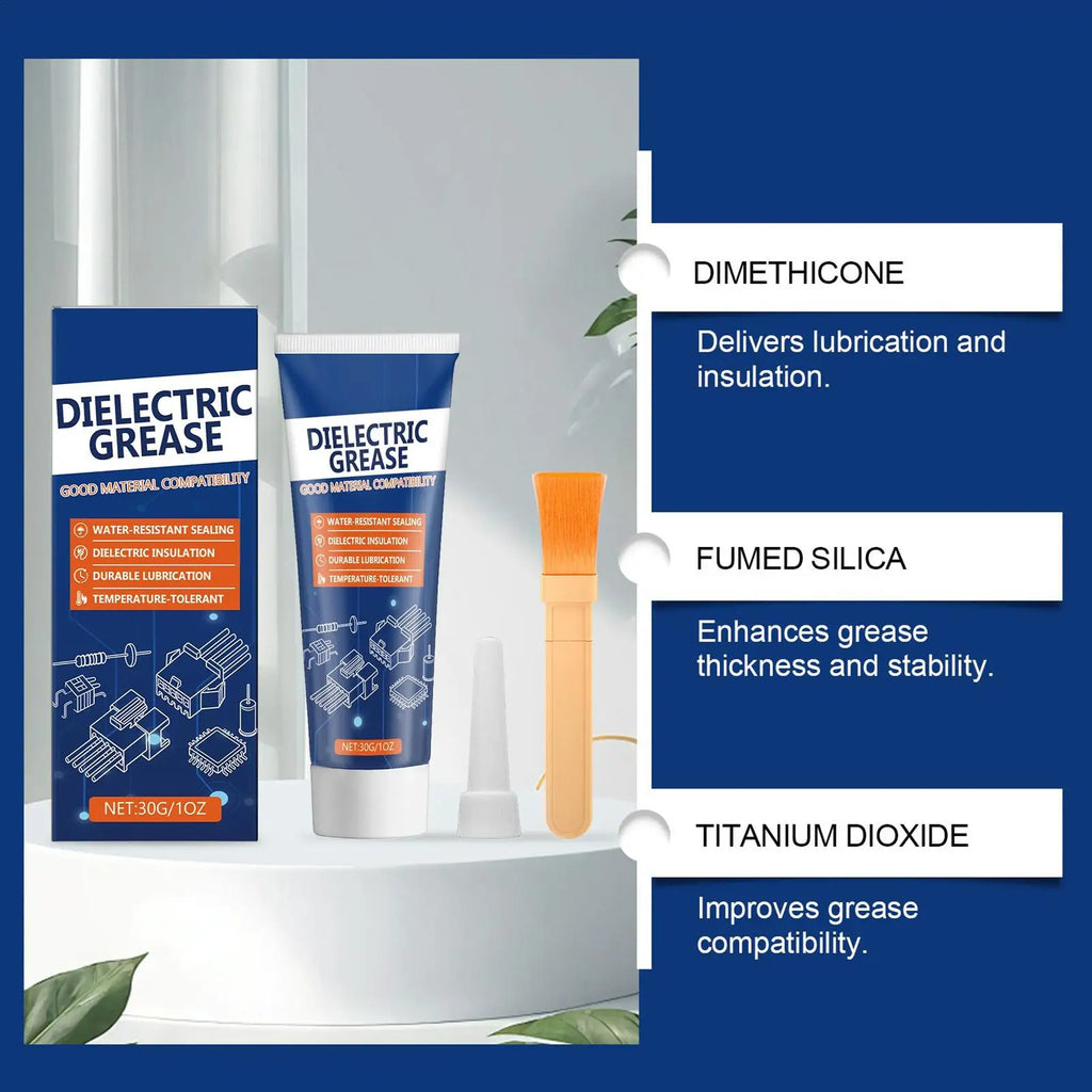 Dielectric Grease High Performance Automotive Lubricant With Brush Automotive Solutions Dielectric Silicone Grease for RV Truck Qme