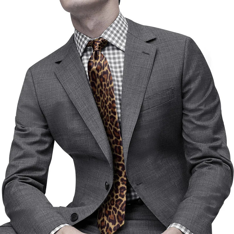 Leopard Snake Sexy Novelty Printed Tie Fashion Casual Creative Men's Qme