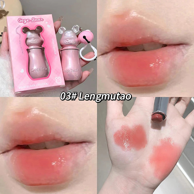 Gege Bear Sweet Pendant Lipstick Matte Mirror Textures Watery Qme GX1292-3