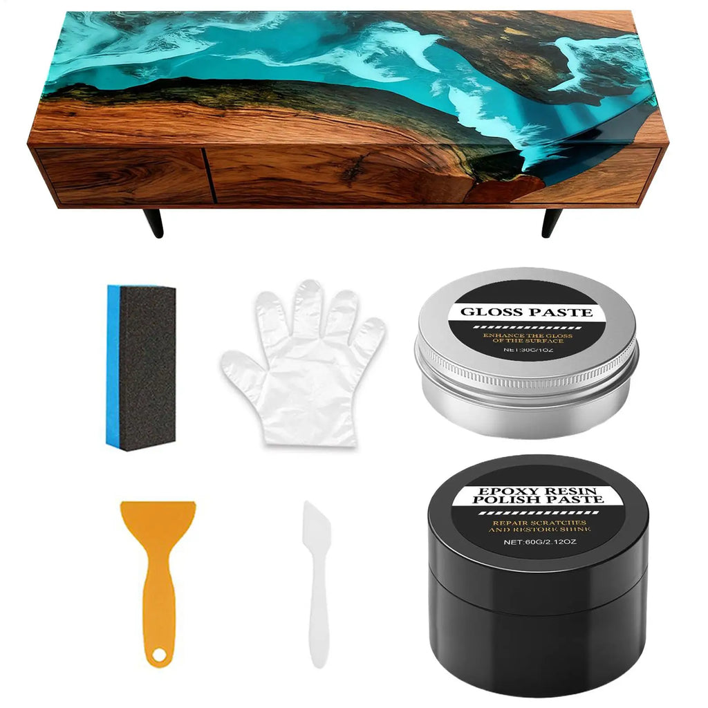 Epoxy Resin Polishing Kit Restore Luster Creamy Paste Removes Scratches Acrylic Polishing Kit for Beginners Qme
